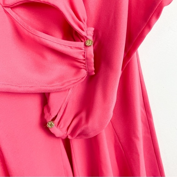 Emily McCarthy Pink Long Sleeve Flared Mini Dress Sz XS - Picture 7 of 16